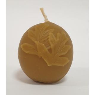 Kugelkerze mit Blatt 5,2 cm, Ø 5,5 cm