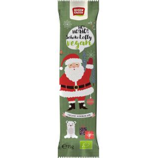 Veganer Schoko-Lolly Weihnachtsmann