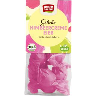 Zartbitter-Schoko-Eier mit Himbeercreme gefüllt