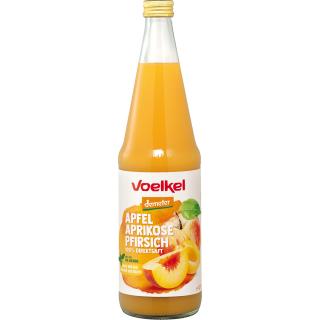 Apfel, Aprikose und Pfirsich