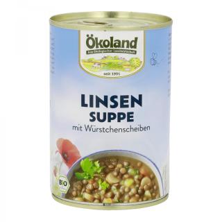 Linsentopf mit Würstchenscheiben