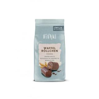 Waffelröllchen mit VM-Schokolade