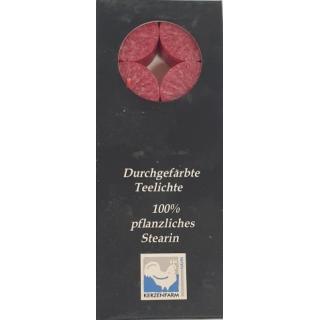 Stearin- Teelichte dunkelrot
