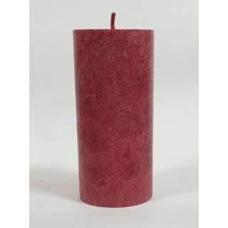 Stearin- Stumpenkerze dunkelrot 135x64