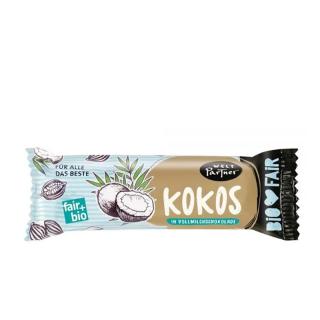 Kokosriegel mit Vollmilch-Schoko.
