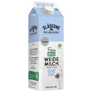 Frische Weidemilch 1,5% Fett länger haltbar