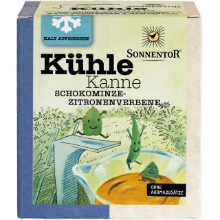Kühle Kanne Schokominze Zitronenverbene