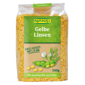 Gelbe Linsen geschält