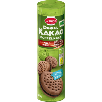 Kakao-Doppelkeks mit Kakaocreme