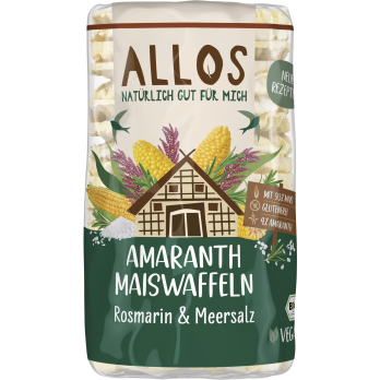 Amaranth Mais- waffeln Rosmarin Meersalz