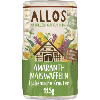 Amaranth Mais- waffeln italienische Kräuter