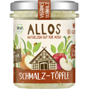 Schmalz-Töpfle mit Zwiebeln u. Äpfeln