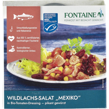 Wildlachs Salat Mexiko