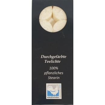 Stearin- Teelichte elfenbein