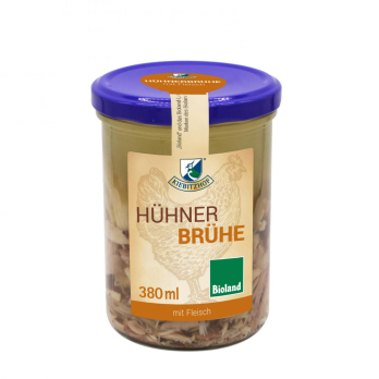 Hühnerbrühe mit Fleisch