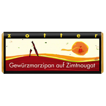 Gewürzmarzipan auf Zimtnougat