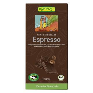 Zartbitter Schokolade mit Espressobohnen- splittern