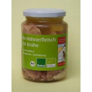 Hühnerfleisch mit Brühe