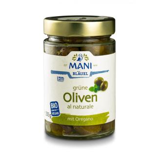 Grüne Oliven al naturale mit Oregano
