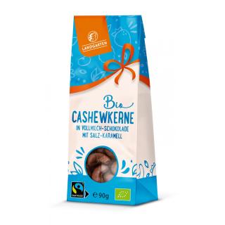 Cashew in VM-Schokolade mit Salz-Karamell