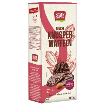 Dinkel- Knusperwaffeln Zartbitter
