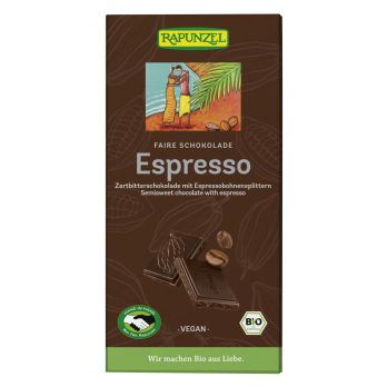 Zartbitter Schokolade mit Espressobohnen- splittern