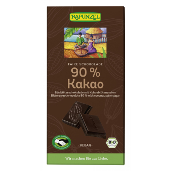Bitterschokolade 90% Kakao Kokosblütenzucker