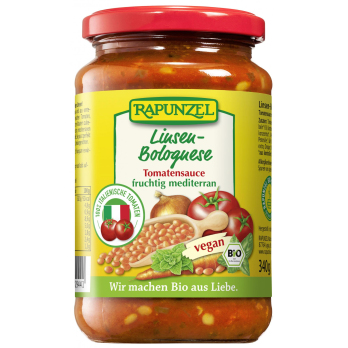 Tomatensauce Linsen-Bolognese, vegan