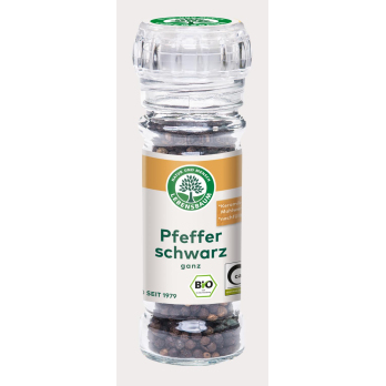 Pfeffer, schwarz ganz im Glas
