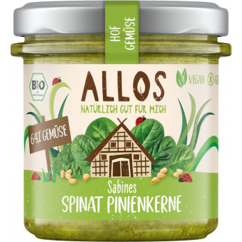 Hofgemüse Sabines Spinat Pinienkerne