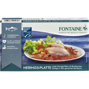 Herings-Platte mit Gemüse