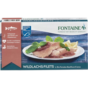 Wildlachsfilet Tomate-Basilikum-Creme