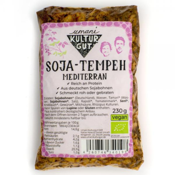 Soja Tempeh in BBQ mediterran