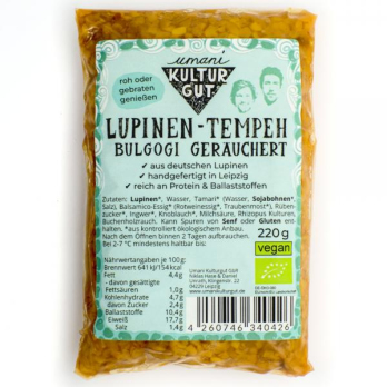 Lupinen- Tempeh Bulgogi geräuchert
