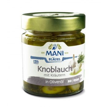 Knoblauch in Olivenöl mit Kräutern