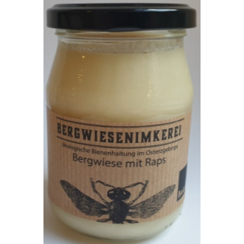 Bergwiesenhonig mit Raps im Pfandglas