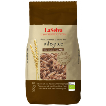 Fusilli - Teigwaren aus Vollkorn-  Hartweizengrieß