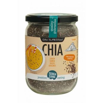 Chia-Saat schwarz im Glas