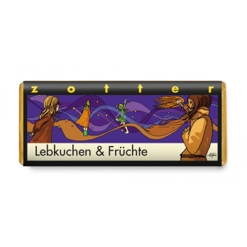 Schokolade Lebkuchen & Früchte